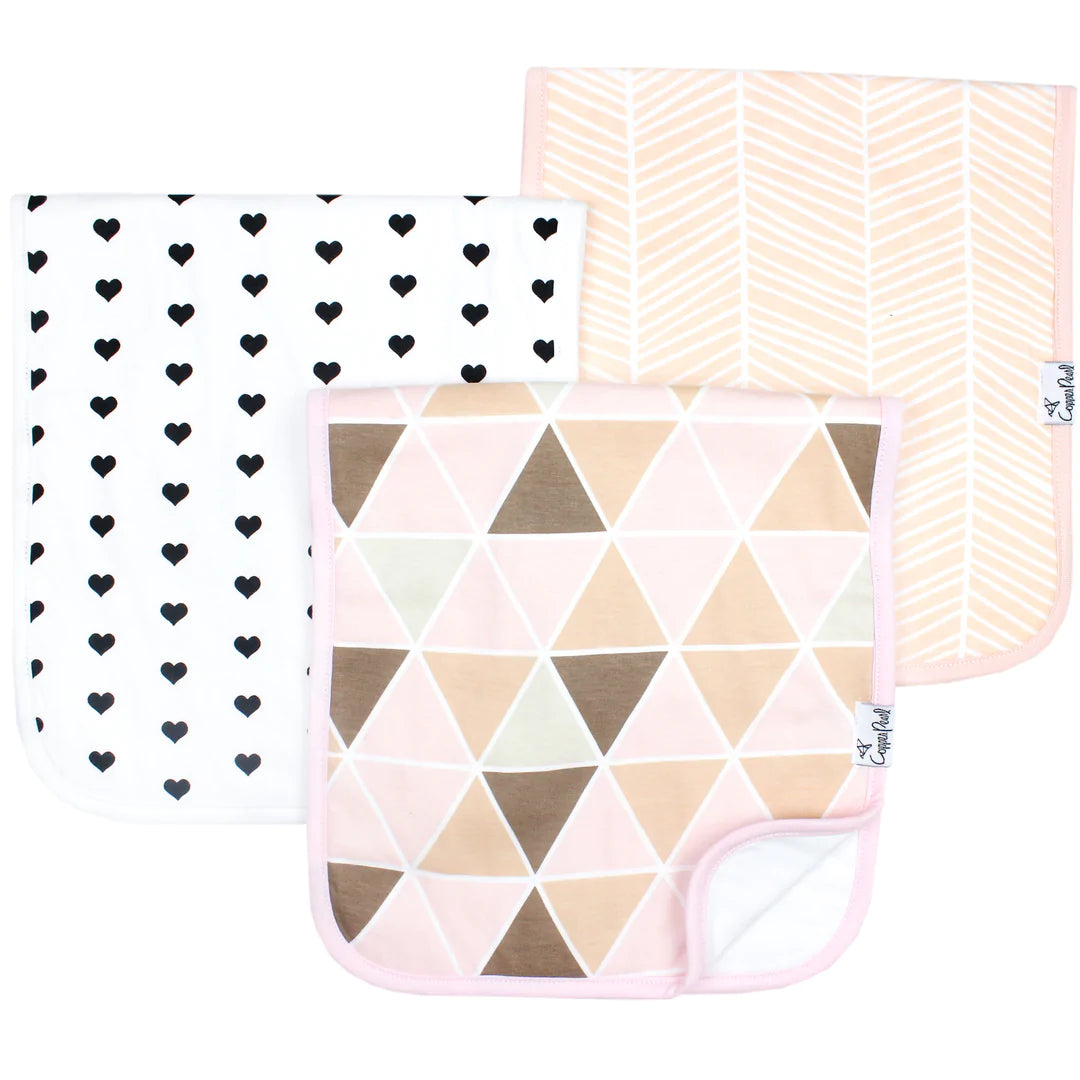 Blush Burp Cloth Set (3-pack)