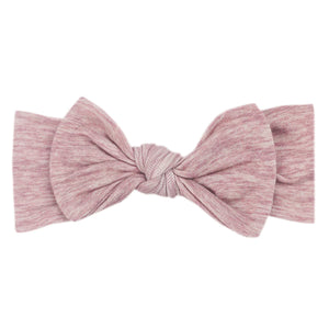 Mauve Knit Headband Bow