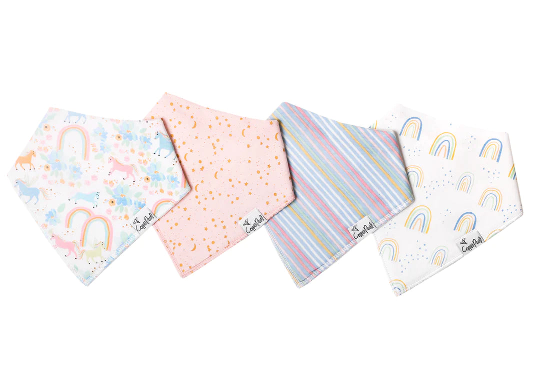 Whimsy Baby Bandana Bib Set (4-pack)