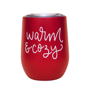 Warm & Cozy Metal Wine Tumbler