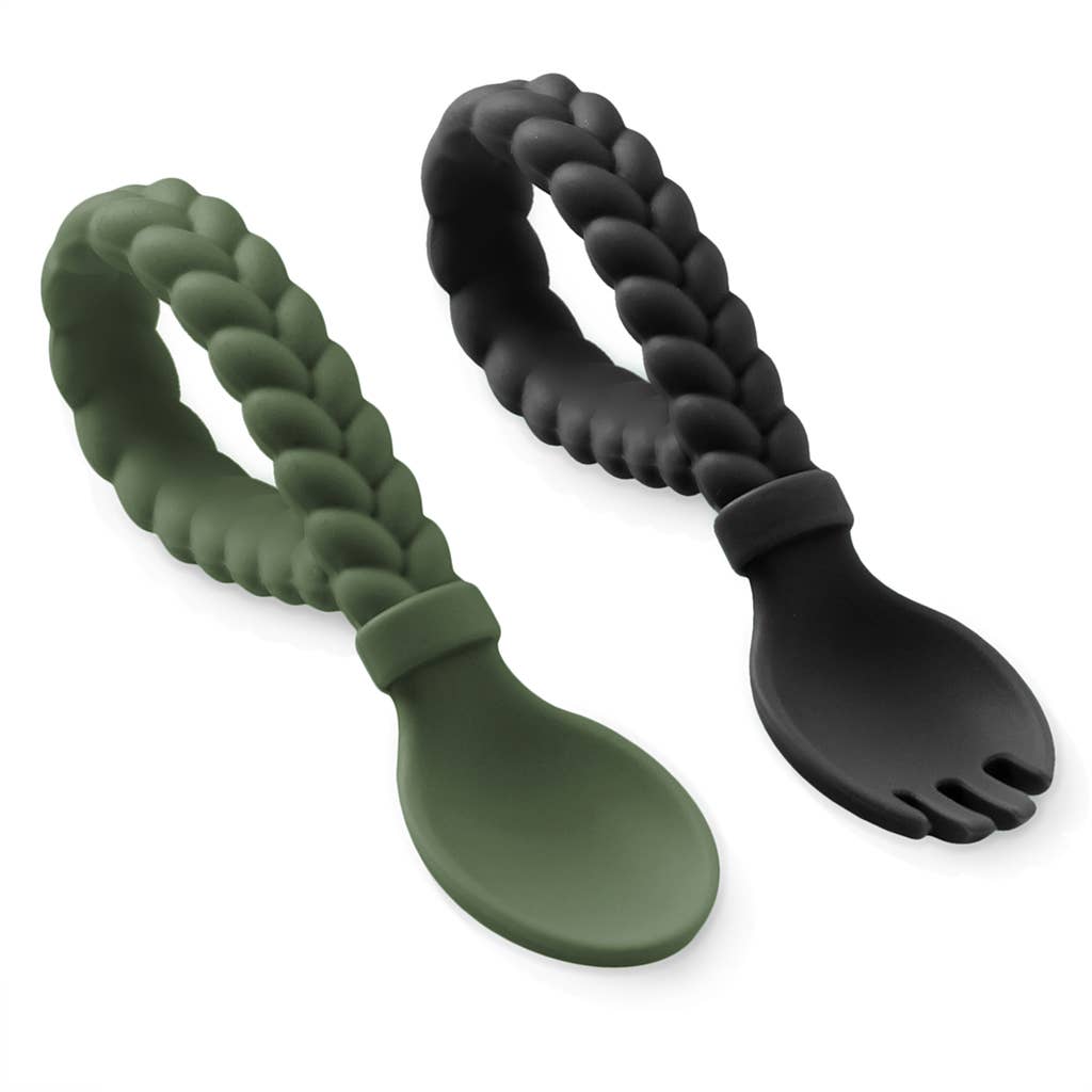 Green Spoon + Fork Set