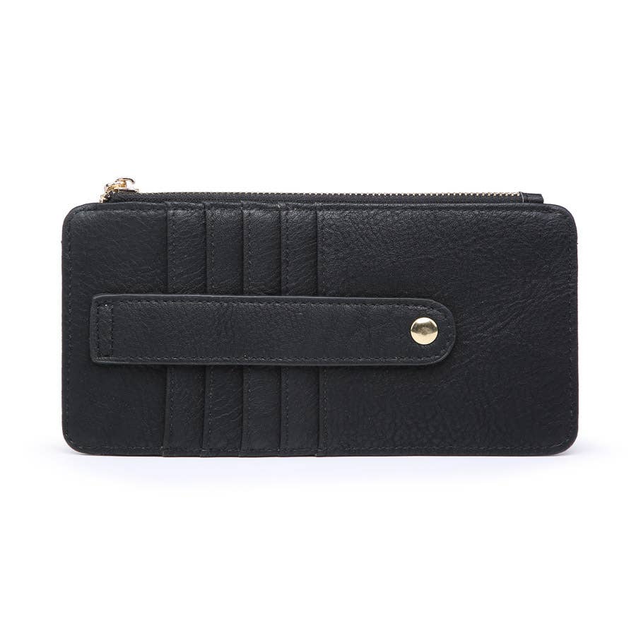 Saige Black Slim Card Holder Wallet