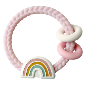 Rainbow Silicone Teether Rattles