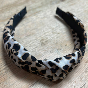 Brown Leopard Headband