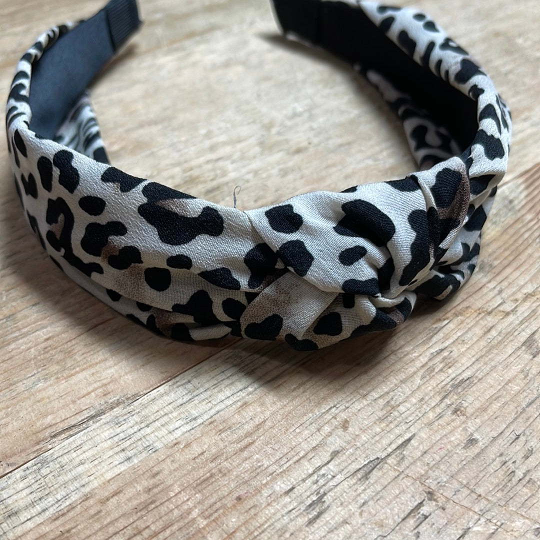 Cream Leopard Headband